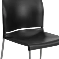 Emma And Oliver Home And Office Guest Chair Black Full Back Contoured Sled Base Stack Chair -Furniture Specialty Store GUEST 25acf100 d0ad 4f49 bc06 9b909ff4a0ef