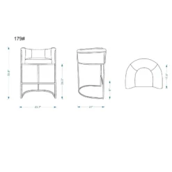 Set Of 2 Cosmopolitan Upholstered Metal Counter Height Barstools - Manhattan Comfort -Furniture Specialty Store GUEST 25b0a8f7 232a 4db1 b220 582662def3e6