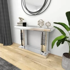 Glam Wood Console Table Silver - Olivia & May -Furniture Specialty Store GUEST 25b45e30 a23d 4182 9d12 db99557a403e