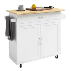 Kitchen Island With Spice Rack And Storage Cabinet – Rolling Cart With Drawers To Use As Coffee Bar, Microwave Stand Or Storage By Lavish Home (White) -Furniture Specialty Store GUEST 25e646de f385 4d9f 892b b34429350c4c