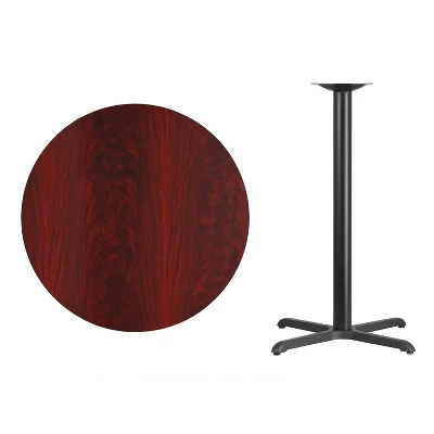 Flash Furniture 36'' Round Laminate Table Top With 30'' X 30'' Bar Height Table Base 5 Flash Furniture 36'' Round Laminate Table Top With 30'' X 30'' Bar Height Table Base - Image 3