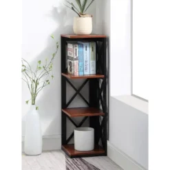 38.5" Oxford 3 Tier Corner Bookcase - Breighton Home -Furniture Specialty Store GUEST 260bef65 1197 49da 958a c6379b457ea8