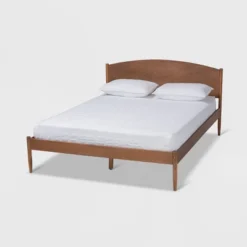 Leanora Wood Platform Bed Ash Walnut - Baxton Studio -Furniture Specialty Store GUEST 264e9551 8fe8 47d9 9efc 95e9583f545d