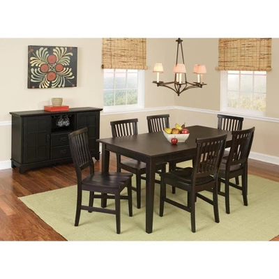 7pc Arts & Crafts Dining Set Black - Homestyles 3 7pc Arts & Crafts Dining Set Black - Homestyles