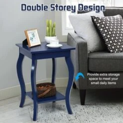 Costway Set Of 2 NightStands Side Table End Table Accent Table W/ Shelf Indigo -Furniture Specialty Store GUEST 270c5f7a 4211 419b 8519 1660eab74e3c