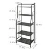 GHQME BIN301 5 Tier Freestanding Metal Space Saving Tower Rack Storage Shelf For Living Room, Bathroom, Kitchen, And Home Office, Matte Black -Furniture Specialty Store GUEST 27875e6b 254c 4124 b285 c76412148cda