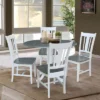 42" Jaylen Dual Drop Leaf Dining Table With 4 Splat Back Chairs White/Heather Gray - International Concepts -Furniture Specialty Store GUEST 27b5252e 512f 4ada b36a 7871bbe88ace