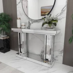 Glam Wood Console Table Silver - Olivia & May -Furniture Specialty Store GUEST 28a2a7df 8d65 4838 838e 081e07677fa5