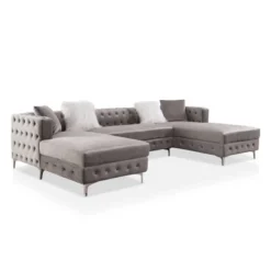 Elmhurst U Shaped Glam Tufted Sectional - HOMES: Inside + Out -Furniture Specialty Store GUEST 29b07b2d 5a4f 4bbd 926b c0a67bb663a2