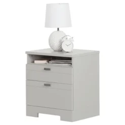 Reevo Nightstand With Drawers And Cord Catcher - South Shore -Furniture Specialty Store GUEST 29bc504a fa5b 43cc 8cb2 e17cb0c583ad