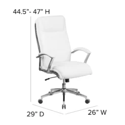 Flash Furniture High Back Designer Smooth Upholstered Executive Swivel Office Chair With Chrome Base And Arms -Furniture Specialty Store GUEST 2a1479ed 1a28 4625 8de6 99e3f28d91c8