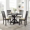 Hayden 5pc Round Dining Set Table With 4 Slat Back Chairs Slate - Crosley -Furniture Specialty Store GUEST 2a49b52a a684 40ee 9375 38abe86b3f0d