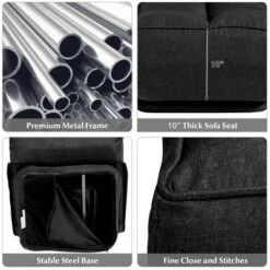 Costway Swivel Folding Floor Chair 6-Position Gaming Chair W/ Metal Base -Furniture Specialty Store GUEST 2a5251ee b4da 4524 bfd1 c7c872d952d5