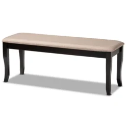 Cornelie Fabric Upholstered Wood Dining Bench - Baxton Studio -Furniture Specialty Store GUEST 2a8ceb0b 0c3e 4c22 9f63 45ffb947d988