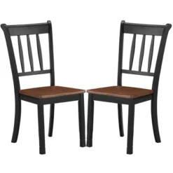 Costway Set Of 2 Wood Dining Chair High Back Kitchen Whitesburg Side Chair BlackWhite 19 Costway Set Of 2 Wood Dining Chair High Back Kitchen Whitesburg Side Chair BlackWhite -Furniture Specialty Store GUEST 2b28ae80 d9bc 4c22 8e54 cbff9c8f3b09