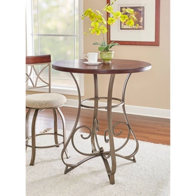 Carter Pub Bar Height Table Metal/Cherry - Powell Company 3 Carter Pub Bar Height Table Metal/Cherry - Powell Company