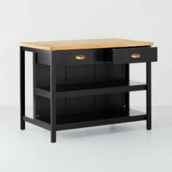 Wood Kitchen Island Table With Storage Black/Natural - Hearth & Hand™ With Magnolia -Furniture Specialty Store GUEST 2ba3ead7 b5df 4db4 b48a 075519e1db85