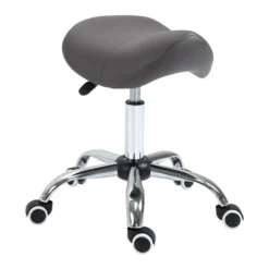 HOMCOM Ergonomic Rolling Saddle Stool PU Leather Hydraulic Spa Stool Height Adjustable Swivel Drafting Medical Salon Chair -Furniture Specialty Store GUEST 2ba7ab55 5905 4fc1 847a 8640a3972834