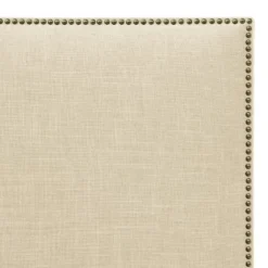Queen Bella Nail Button Border Headboard Cream Linen/Brass - Skyline Furniture -Furniture Specialty Store GUEST 2bdff494 4d46 4ad8 aca7 04bca695ebd2