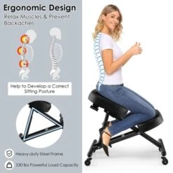 Costway Ergonomic Kneeling Chair Adjustable Stool Memory Foam Angled Seat -Furniture Specialty Store GUEST 2c861340 9d85 41b2 8fad c275214fd1db