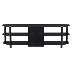 Travers Open Shelves TV Stand For TVs Up To 82" Black - CorLiving -Furniture Specialty Store GUEST 2c86afcd 5fff 406c 8591 f830049a908a