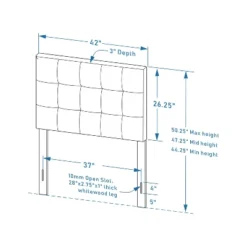 Glenwillow Home Upholstered Headboard With 26" Tall Panel 12 Glenwillow Home Upholstered Headboard With 26" Tall Panel -Furniture Specialty Store GUEST 2c87687f a387 43b6 a24d 904bf04087bd