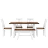 Farmhouse 6-Piece Wood Dining Table Set With Long Bench And 4 Dining Chairs-ModernLuxe -Furniture Specialty Store GUEST 2db72974 1ac9 415c 8c71 29ec012ebfd2
