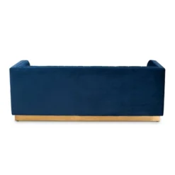 Aveline Velvet Upholstered Finished Sofa Navy Blue/Gold - Baxton Studio -Furniture Specialty Store GUEST 2dce827d 6c43 4d06 837e f6048eecda05