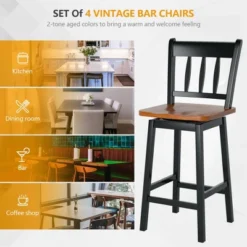Costway 4PCS Bar Stool 24.5'' Swivel Counter Height Chair W/ Footrest 14 Costway 4PCS Bar Stool 24.5'' Swivel Counter Height Chair W/ Footrest -Furniture Specialty Store GUEST 2e08d1f0 3774 479e a948 43f27c7335ac