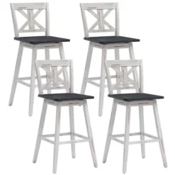 Costway 4PCS Swivel Bar Stools 29'' Counter Height Chairs W/ Footrest -Furniture Specialty Store GUEST 2e3e546b 26f4 47bf 8de0 39693bab7fc1