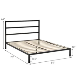 Costway Twin/Full Metal Bed Platform Frame Heavy Duty Mattress Foundation W/Headboard -Furniture Specialty Store GUEST 2fa2a5b5 d25d 4495 b7d4 066f996bc715