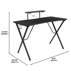 BlackArc Gamma Gaming Desk & Chair Set - Black & Red High Back Gaming Chair With Flip-Up Arms; Desk With Detachable Headphone Hook/Cupholder -Furniture Specialty Store GUEST 2fc70bdb 9bd1 479c a139 21bc12b8e1ec 1