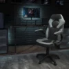 Emma And Oliver Gaming Desk & Chair Set With Cup Holder, Headphone Hook, And Monitor Stand 1 Emma And Oliver Gaming Desk & Chair Set With Cup Holder, Headphone Hook, And Monitor Stand -Furniture Specialty Store GUEST 301cb2a4 6c21 46c6 9464 2a03810e9f2d