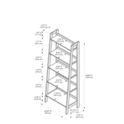59.84" Calum 5 Shelf Bookshelf Black Cherry - Linon -Furniture Specialty Store GUEST 30b771f4 717b 4923 8599 915076eab5da