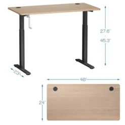 Costway 48'' Sit Stand Desk Adjustable Standing Workstation W/Crank Handle -Furniture Specialty Store GUEST 317ea79c 0225 47d9 b81d 99d21a080d0b