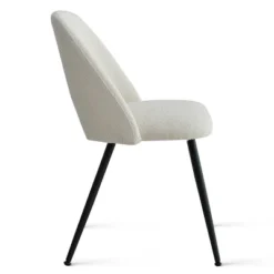 Set Of 4 Edwin Upholstered Faux Shearling Side Chair Black Legs -The Pop Maison -Furniture Specialty Store GUEST 31861c7d 259c 430b bc3e c9354c23a459