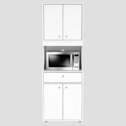 1 Drawer Kitchen/Microwave Storage Cabinet With Open Space White - Inval -Furniture Specialty Store GUEST 31f5bd0f 112a 4553 ba31 f0e2c9332a14