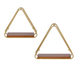 2pc Tilde Triangle Accent Shelf Set - Kate & Laurel All Things Decor