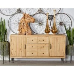 Modern Wood Sideboard Buffet Light Brown - Olivia & May