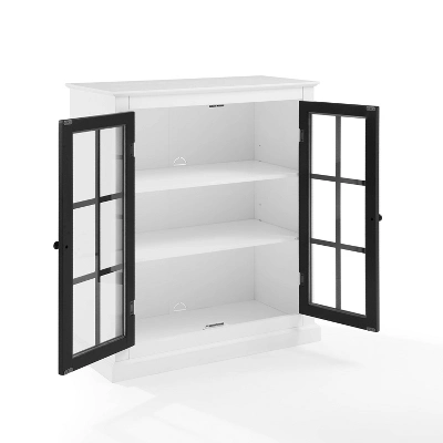 Cecily Stackable Storage Pantry White/Matte Black - Crosley 11 Cecily Stackable Storage Pantry White/Matte Black - Crosley - Image 9