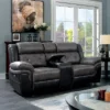 Melio Loveseat With 2 Powered Recliners Gray/Black - HOMES: Inside + Out -Furniture Specialty Store GUEST 34c59352 8fef 4495 b0b2 7da19df1a3e6
