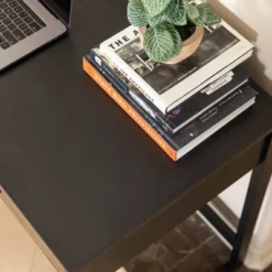 Oslo Contemporary Studio Workstation Desk With Drawer Black/Brown - Danya B. -Furniture Specialty Store GUEST 3544e93e 93aa 499f b5b2 7515bc1a7a35