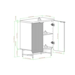Modern 2 Door Reeded Accent Cabinet - Saracina Home -Furniture Specialty Store GUEST 3574aac0 7ffb 495c 828c c308272b10ed