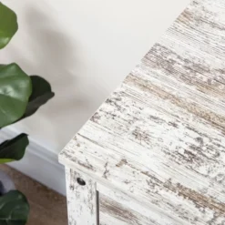 HOMCOM Rustic Storage Cabinet Sideboard With 2 Drawers And 2 Cupboard, Distressed White -Furniture Specialty Store GUEST 35c4dc54 9c50 42c4 a393 cfa07545c22f