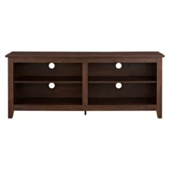 Transitional 4 Cubby Wood Open Storage TV Stand For TVs Up To 65"- Saracina Home -Furniture Specialty Store GUEST 35ddccd8 7420 4781 824a 55a3b4dec1bf
