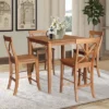 5pc 36"x36" Solid Wood Counter Height Dining Table Set With 4 X-Back Stools Distressed Oak - International Concepts -Furniture Specialty Store GUEST 36631198 bba5 419a b580 32c0c729b71a