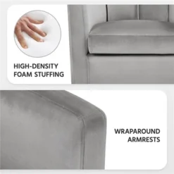 Yaheetech Upholstered Barrel Chair Accent Arm Chair -Furniture Specialty Store GUEST 3677f803 a922 4475 ae11 01c432b3c0e3