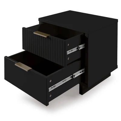 Granville Modern 2 Drawer Nightstand - Manhattan Comfort 4 Granville Modern 2 Drawer Nightstand - Manhattan Comfort - Image 2