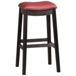 Set Of 2 29" Wooden Counter Height Barstools With Upholstered Cushion Seat - Benzara -Furniture Specialty Store GUEST 371aae54 3c14 4c5d b650 cf9f041d0529