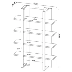 Danbrook 4 Shelf Bookcase - Coaster -Furniture Specialty Store GUEST 3723000e ab8d 47cb 9b4b 63900b2b3a42